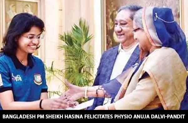 Bangladesh PM Sheikh Hasina felicitates physio Anuja Dalvi-Pandit after the neighbouring country’s remarkable triumph in Women’s Asia Cu