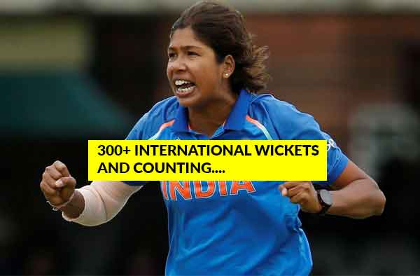Jhulan Goswami proving the proverb : Sky is not the limit