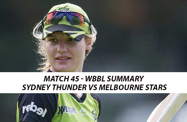Match 45 – Sydney Thunder Women vs Melbourne Stars Women at Bankstown Oval, Sydney