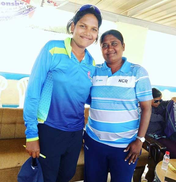 Asha Joy with Coach Neetu David