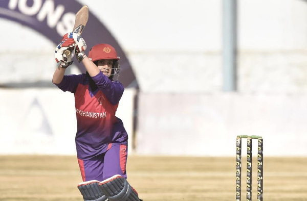 Afghanistan National Women's cricket team playing at Kabul International Stadium. PC: ACBOfficials / Twitter