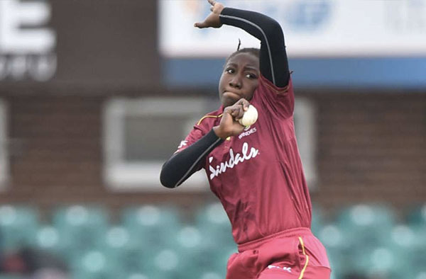 Stafanie Taylor in her bowling action. PC: Getty Images