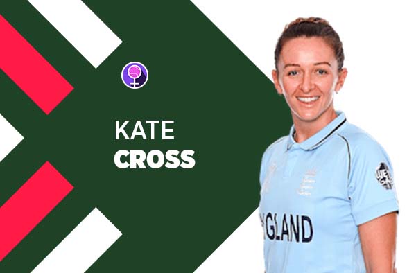 Player Profile of Kate Cross in Women's Cricket World Cup 2022. PC: jeetwins88.com