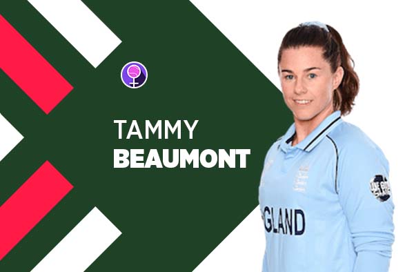 Player Profile of Tammy Beaumont in Women's Cricket World Cup 2022. PC: jeetwins88.com