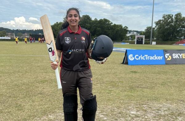 Esha Oza - United Arab Emirates Cricket Player. PC: Twitter