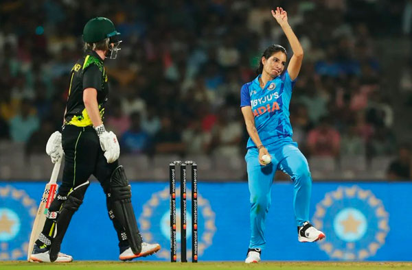 Renuka Singh Thakur in action. PC: BCCI