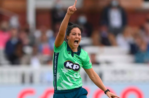 Marizanne Kapp in Women's Hundred 2023. PC: Getty