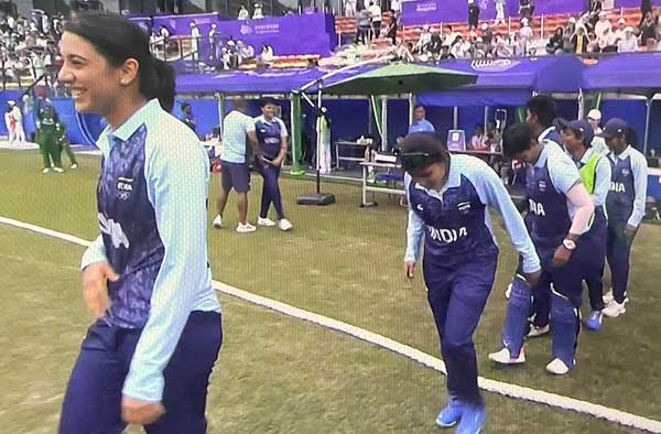 Indian pacers demolish Bangladesh to cruise through to the finals of the Asian Games. PC: Twitter