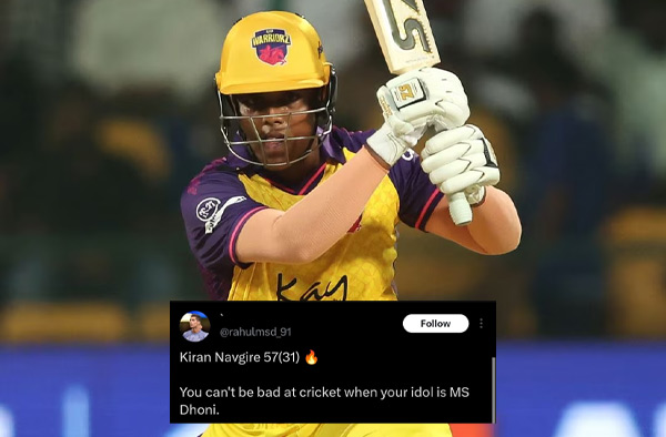 Twitter lauds praises for Kiran Navgire who scored quick-fire Fifty