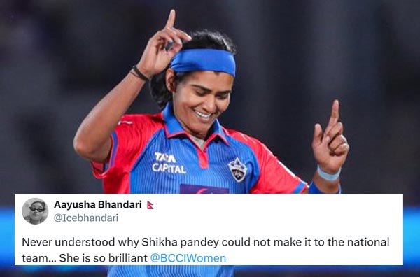 Fans Reactions: Netizens demand Shikha Pandey's India return after her stunning 2/14 against Mumbai Indians