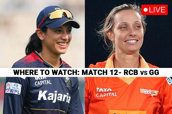 Where to Watch Match 12 of WPL 2025 – Royal Challengers Bengaluru vs Gujarat Giants? Live Streaming Details
