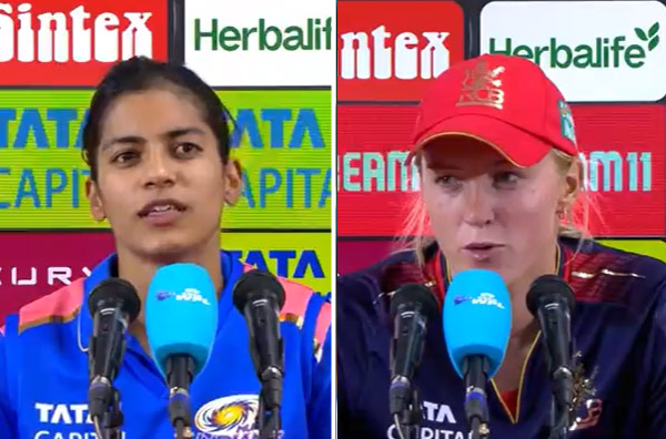 Press Conference: What did MI's Amanjot Kaur and RCB's Kim Garth say after a thriller at Chinnaswamy?