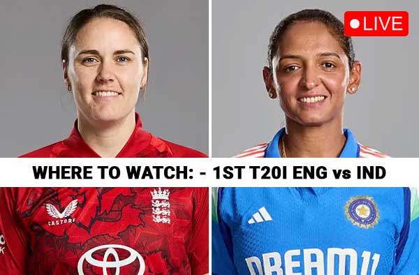 Where to Watch – 1st T20I: England Women vs India Women | Live Streaming Details