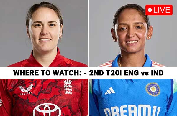 Where to Watch – 2nd T20I: England Women vs India Women | Live Streaming Details