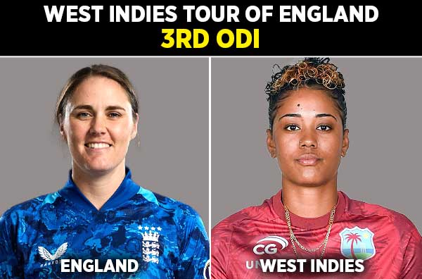 3rd ODI: England Women vs West Indies Women | Squads | Players to Watch | Fantasy Playing XI | Live Streaming | Pitch Report