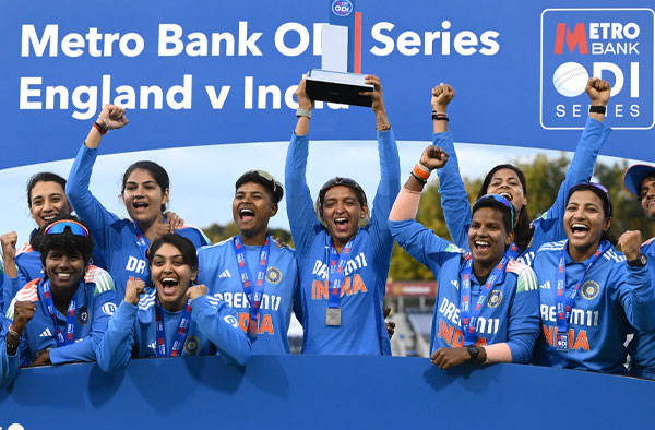 Harmanpreet Kaur’s Century and Kranti Goud’s 6-Fer Seal Historic ODI Series Win for India in England. PC: Getty