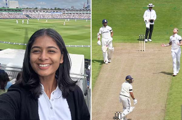 Shreyanka Patil in Attendance During India vs England Men's Test at Edgbaston