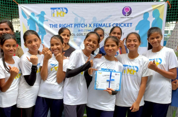 Female Cricket and The Right Pitch launch “Her Game Her Rules” Girls’ School Cricket Tournament. PC: Vishal Yadav