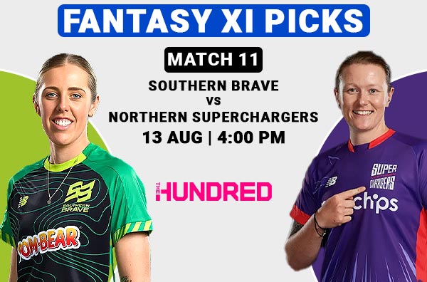 Match 11: Fantasy XI Picks for Southern Brave Women vs Northern Superchargers Women | SBW vs NSCW