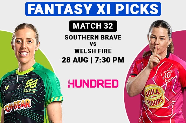 Match 32: Fantasy XI Picks for Southern Brave Women vs Welsh Fire Women | SBW vs WFW