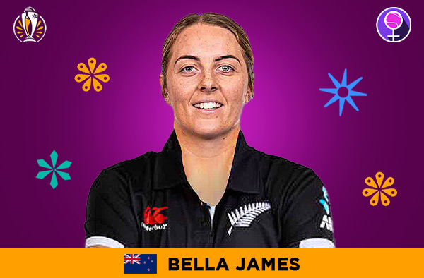 Bella James for New Zealand in the Women's ODI World Cup 2025 | Image Credits: Female Cricket