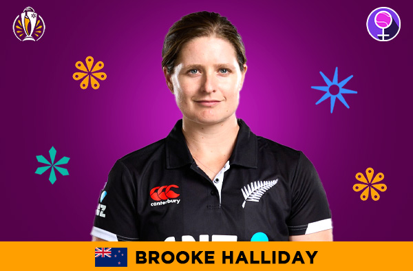 Brooke Halliday for New Zealand in the Women's ODI World Cup 2025 | Image Credits: Female Cricket