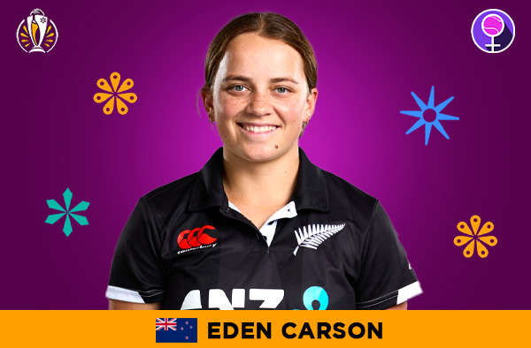 Eden Carson for New Zealand in the Women's ODI World Cup 2025 | Image Credits: Female Cricket