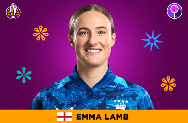 Emma Lamb for England in the Women's ODI World Cup 2025 | Image Credits: Female Cricket