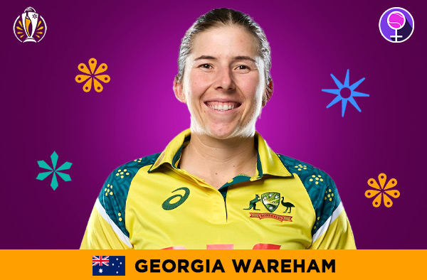 Georgia Wareham for Australia in the Women's ODI World Cup 2025 | Image Credits: Female Cricket
