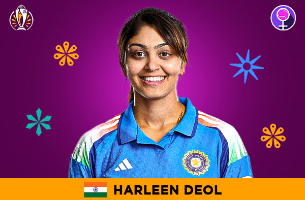 Harleen Deol for India in the Women's ODI World Cup 2025 | Image Credits: Female Cricket
