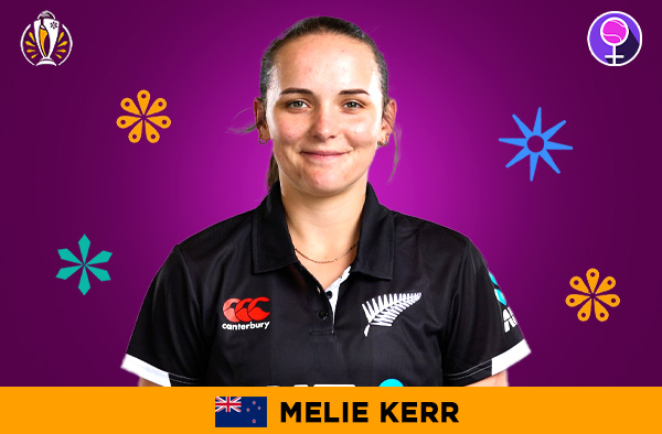 Melie Kerr for New Zealand in the Women's ODI World Cup 2025 | Image Credits: Female Cricket