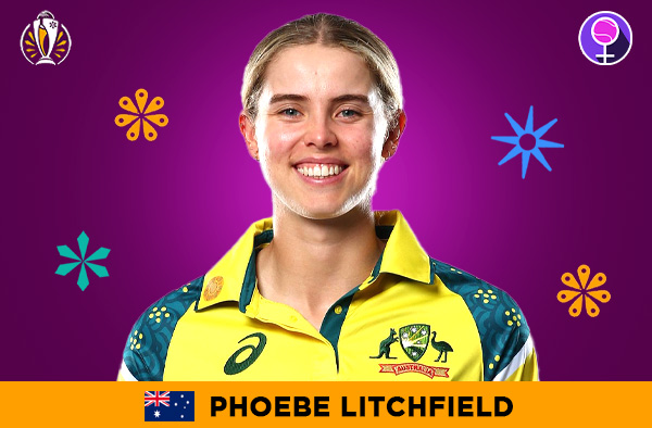Phoebe Litchfield for Australia in the Women's ODI World Cup 2025 | Image Credits: Female Cricket