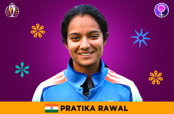 Pratika Rawal for India in the Women's ODI World Cup 2025 | Image Credits: Female Cricket