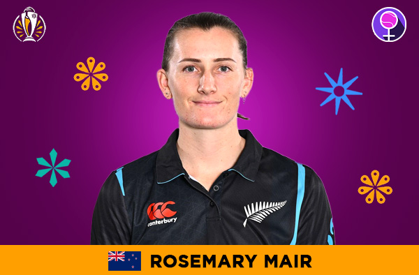 Rosemary Mair for New Zealand in the Women's ODI World Cup 2025 | Image Credits: Female Cricket