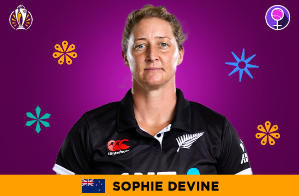 Sophie Devine for New Zealand in the Women's ODI World Cup 2025 | Image Credits: Female Cricket