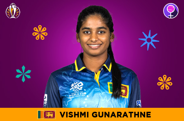 Vishmi Gunaratne for Sri Lanka in the Women's ODI World Cup 2025 | Image Credits: Female Cricket