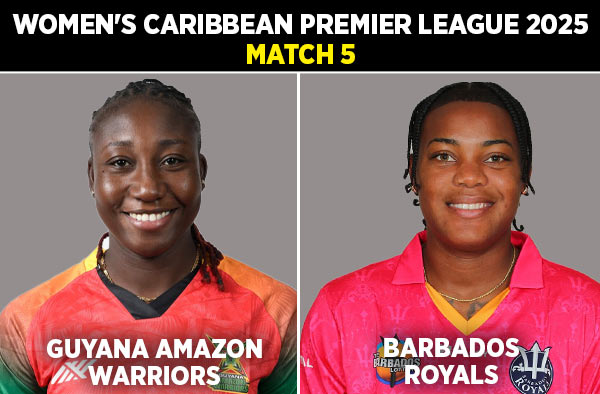Match 5: Guyana Amazon Warriors Women vs Barbados Royals Women | Squads | Players to Watch | Fantasy Playing XI | Live Streaming | Pitch Report
