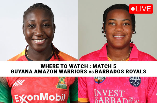 Where to Watch Match 5: Guyana Amazon Warriors Women vs Barbados Royals Women | Live Streaming Details